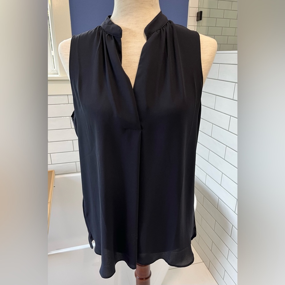 LOFT Navy Sleeveless Blouse